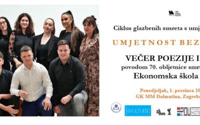 Večer poezije i glazbe u povodu 70. obljetnice smrti Tina Ujevića